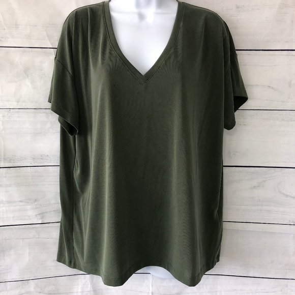 Banana Republic Tops - Banana Republic Olive Sandwash Modal Relaxed Top-L